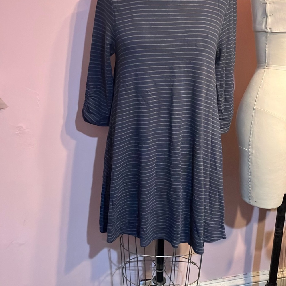 Garnet Hill Navy Striped Tunic